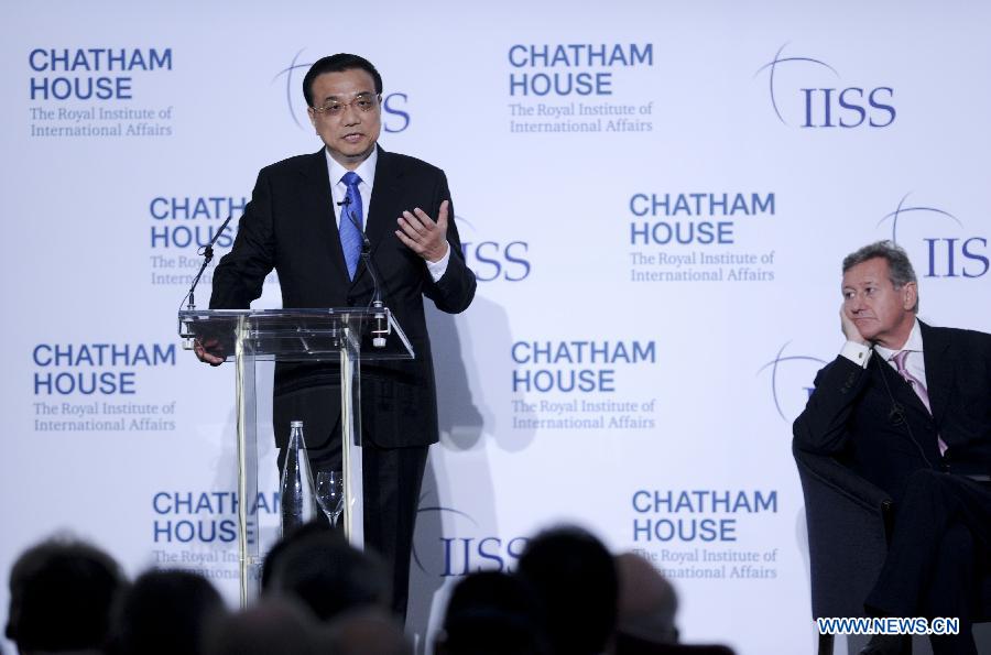 Ли Кэцян выступил в Лондоне с речью на тему "Совместно построим прекрасный мир, отличающийся толерантным развитием"