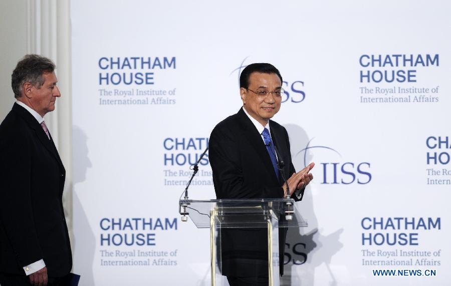 Ли Кэцян выступил в Лондоне с речью на тему "Совместно построим прекрасный мир, отличающийся толерантным развитием"