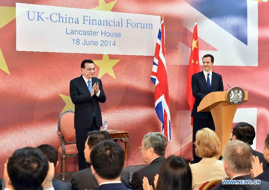 Ли Кэцян выступил на Китайско-британском финансовом форуме