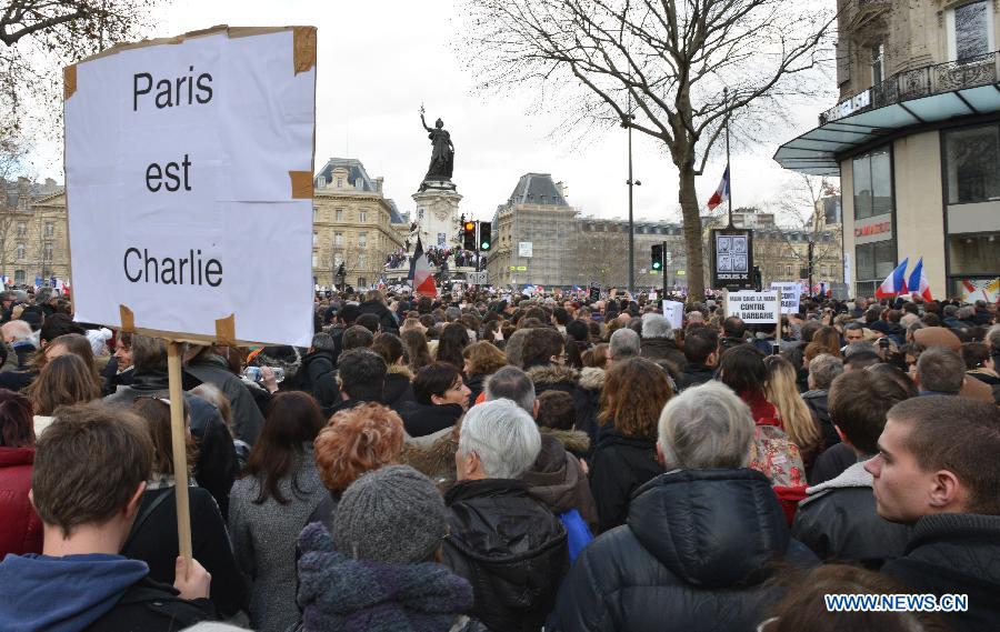 В Париже состоялся антитеррористический марш