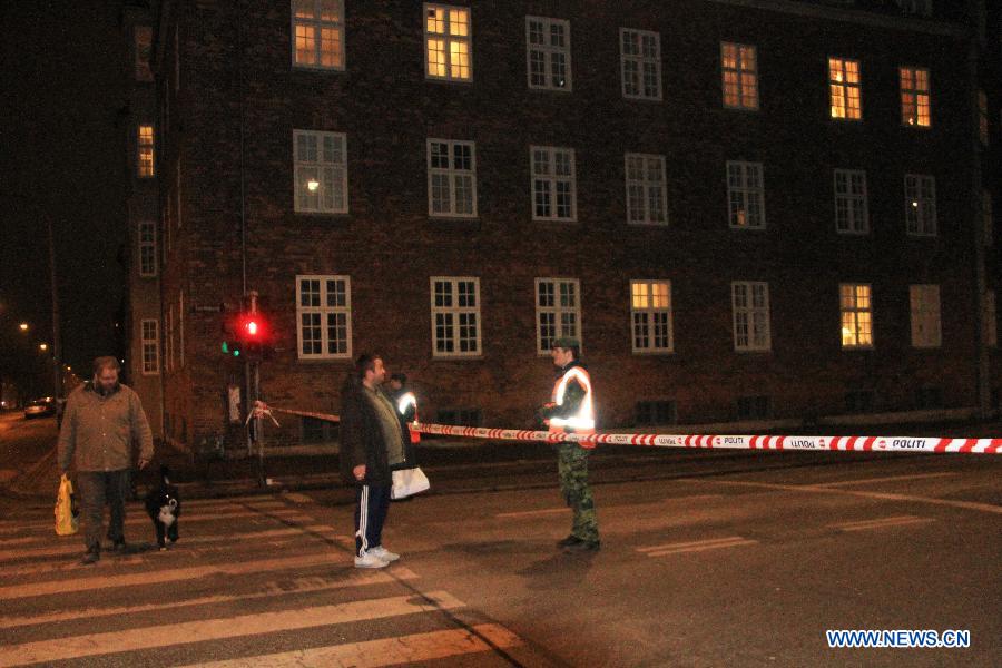 В результате стрельбы в Копенгагене 1 человек убит, 3 полицейских ранены