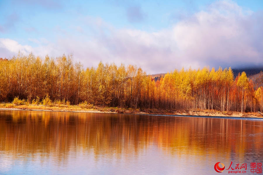 Осенний пейзаж в Дасинаньлине