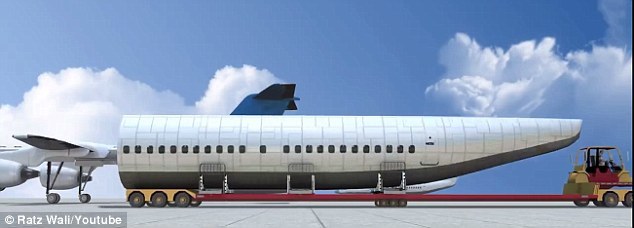 Инженер спроектировал отделяющийся от самолета салон для пассажиров 