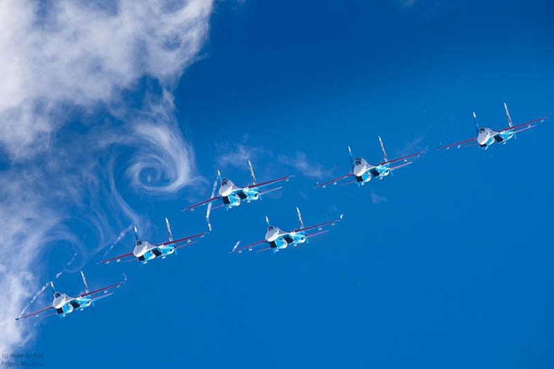 Красивые снимки российских истребителей