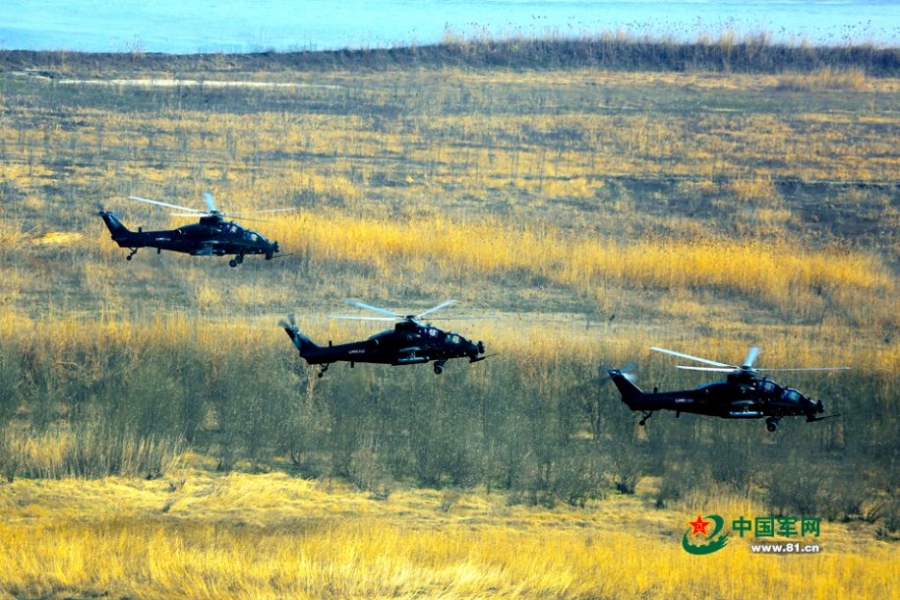 Фотографии с весенних учений боевых вертолетов НОАК