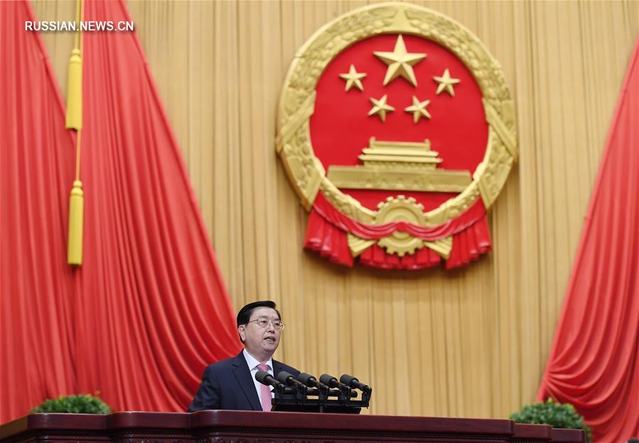 Чжан Дэцзян доложил о работе ПК ВСНП