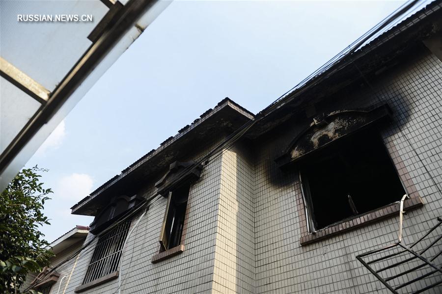 Причиной пожара в городе Чаншу на востоке Китая стал поджог, подозреваемый в его совершении задержан