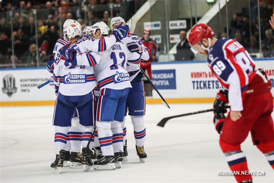 Хоккей на льду -- Континентальная хоккейная лига: ЦСКА Москва не смог обыграть СКА Санкт-Петербург