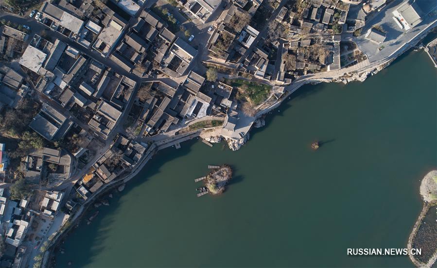 Деревня Наньхэнкоу в провинции Хэбэй с высоты птичьего полета