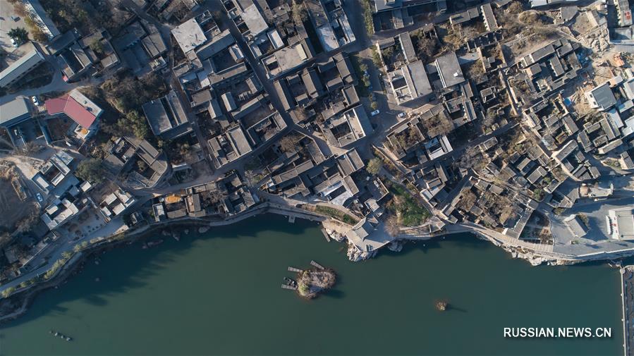 Деревня Наньхэнкоу в провинции Хэбэй с высоты птичьего полета