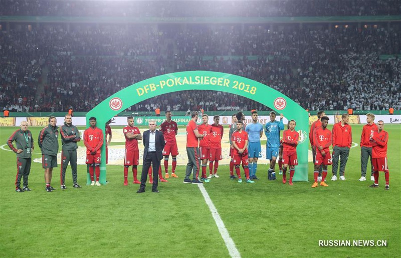 Франкфуртский "Айнтрахт" стал обладателем Кубка Германии по футболу сезона 2017-2018