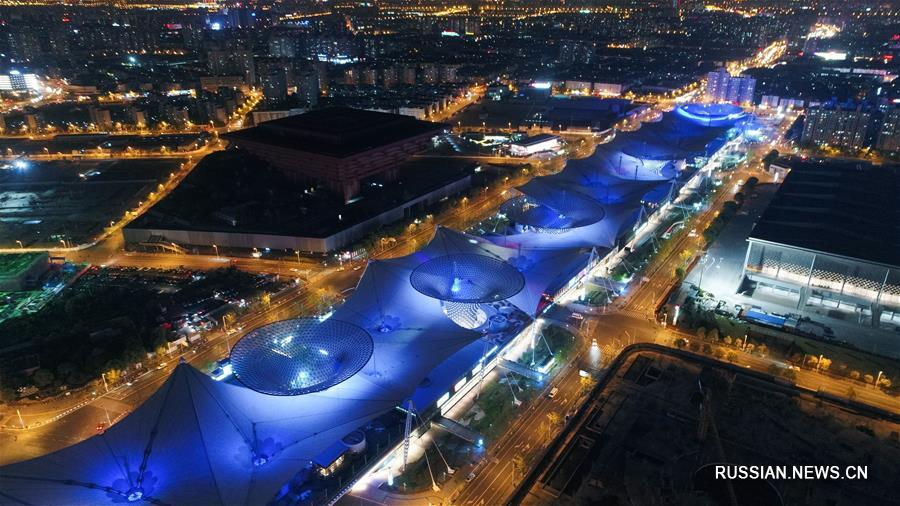 Шанхайский район Пудун с высоты птичьего полета