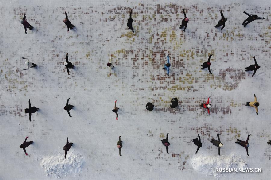 "Самый холодный городок Китая" в зимние дни