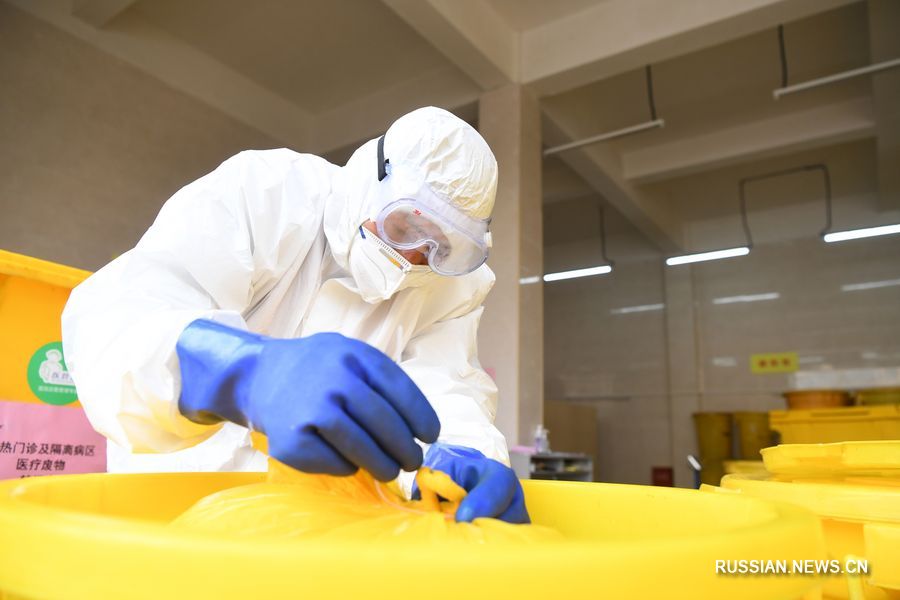 В пров. Хубэй медицинские отходы больниц, в которых лечат от COVID-19, сжигают в цементных печах