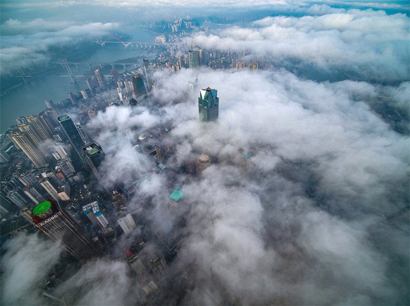 Фотографии города Чунцин с птичьего полета