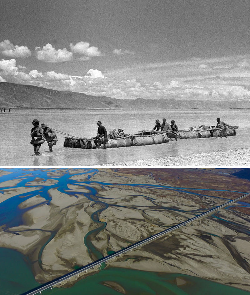 Развитие Тибета за 70 лет в фотографиях 