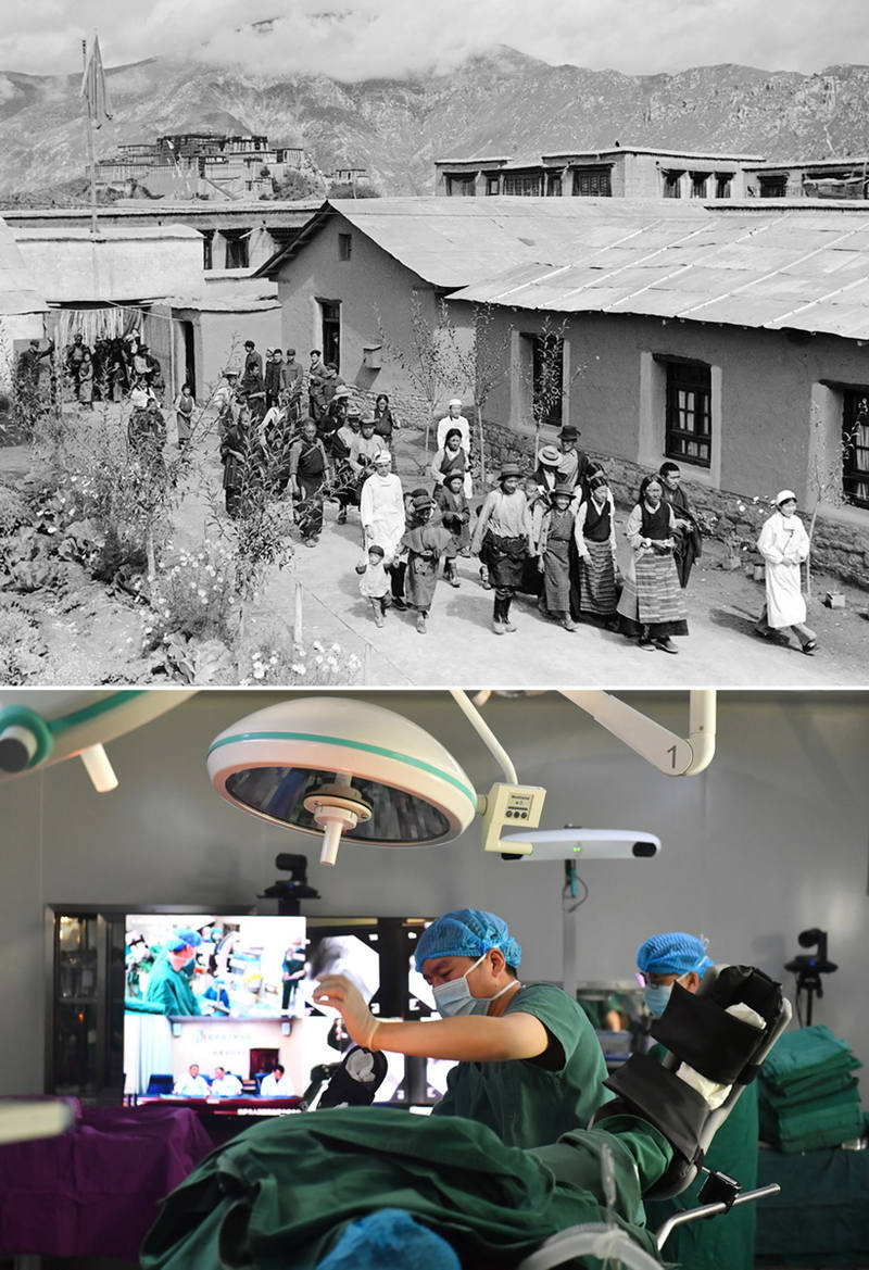 Развитие Тибета за 70 лет в фотографиях 