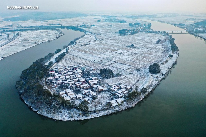 Снег накрыл некоторые районы Китая