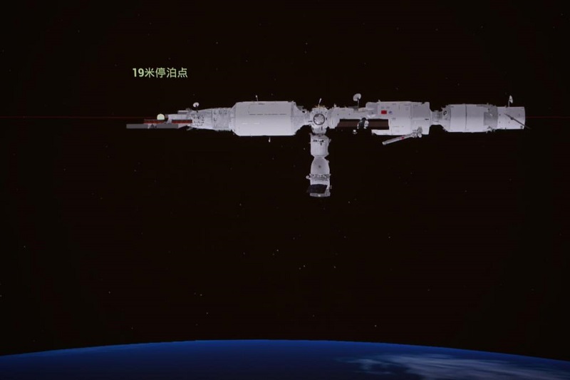 Китайский лабораторный модуль "Вэньтянь" состыковался с комбинацией основного модуля "Тяньхэ"