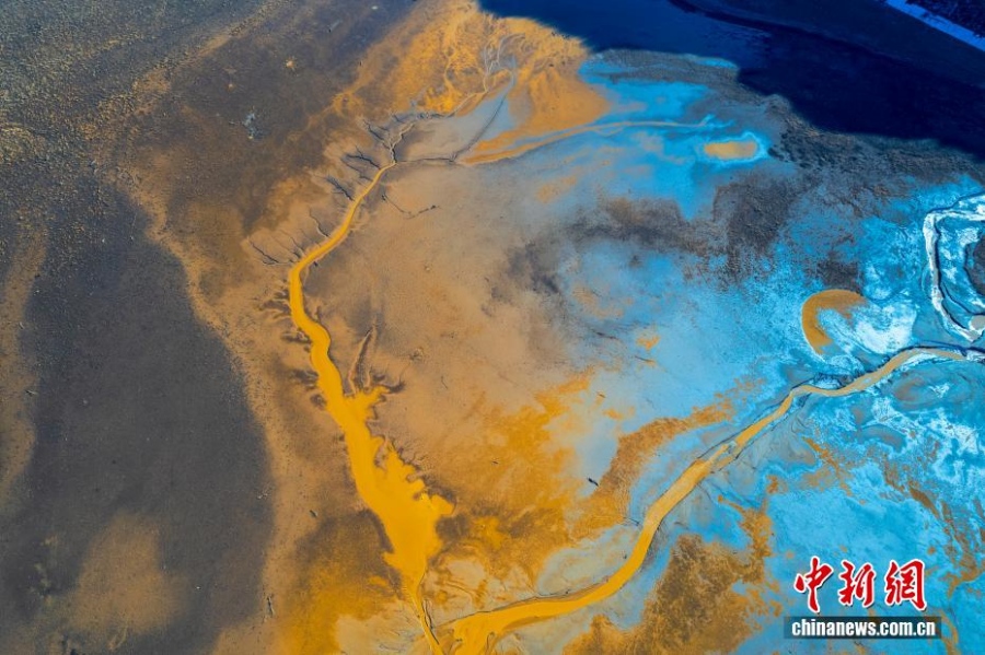 Искусство воды: ?приливные деревья? в водохранилище Люцзяся в Ганьсу